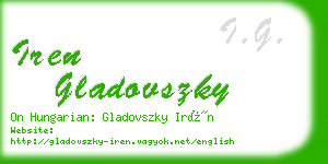 iren gladovszky business card